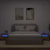 Éjjeliszekrény LED fényekkel régi fa 60x35x40 cm gépelt fa