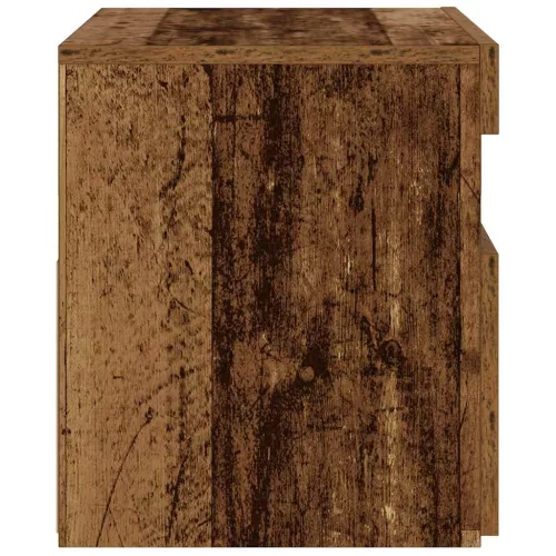 Éjjeliszekrény LED fényekkel régi fa 60x35x40 cm gépelt fa