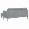 Kanapé Szett 2 pcs Világosszürke 173 x 131 x 67 cm szövet