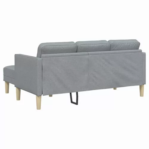 Kanapé Szett 2 pcs Világosszürke 173 x 131 x 67 cm szövet