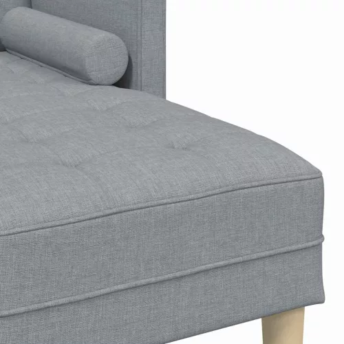 Kanapé Szett 2 pcs Világosszürke 173 x 131 x 67 cm szövet