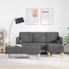 Kanapé Szett 2 pcs Sötétszürke 173 x 131 x 67 cm szövet