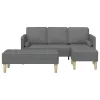 Kanapé Szett 2 pcs Sötétszürke 173 x 131 x 67 cm szövet