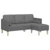 Kanapé Szett 2 pcs Sötétszürke 173 x 131 x 67 cm szövet