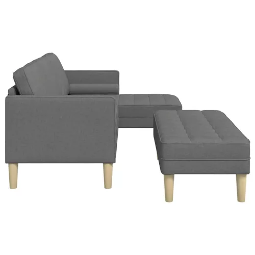 Kanapé Szett 2 pcs Sötétszürke 173 x 131 x 67 cm szövet