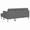 Kanapé Szett 2 pcs Sötétszürke 173 x 131 x 67 cm szövet