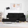 Kanapé Szett 2 pcs Fekete 173 x 131 x 67 cm szövet