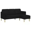 Kanapé Szett 2 pcs Fekete 173 x 131 x 67 cm szövet