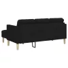 Kanapé Szett 2 pcs Fekete 173 x 131 x 67 cm szövet