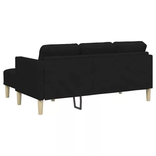 Kanapé Szett 2 pcs Fekete 173 x 131 x 67 cm szövet
