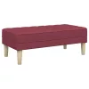 Kanapé Szett 2 pcs bordó 173 x 131 x 67 cm szövet