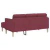 Kanapé Szett 2 pcs bordó 173 x 131 x 67 cm szövet