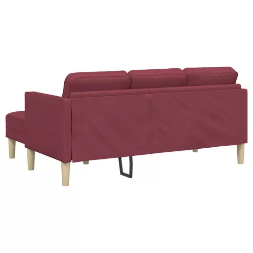 Kanapé Szett 2 pcs bordó 173 x 131 x 67 cm szövet