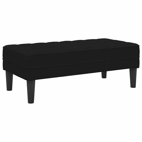 Kanapé Szett 2 pcs Fekete 173 x 131 x 67 cm Bársony