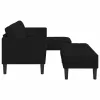 Kanapé Szett 2 pcs Fekete 173 x 131 x 67 cm Bársony