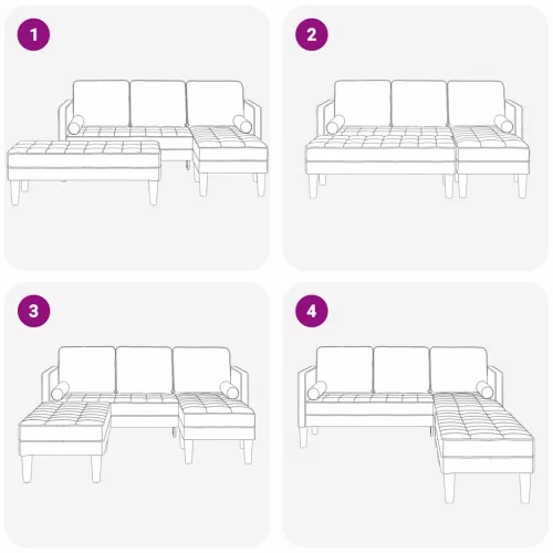 Kanapé Szett 2 pcs Fekete 173 x 131 x 67 cm Bársony