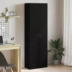 Irodai szekrény polcokkal Musta tammi 60 x 32 x 190 Faanyag