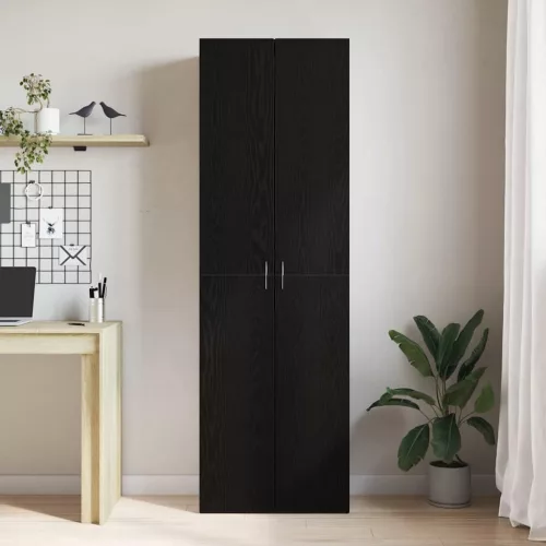 Irodai szekrény polcokkal Musta tammi 60 x 32 x 190 Faanyag