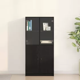 Magasfiú Fekete 68 x 37 x 142 cm Faanyag