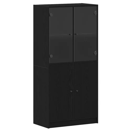 Magasfiú Fekete 68 x 37 x 142 cm Faanyag
