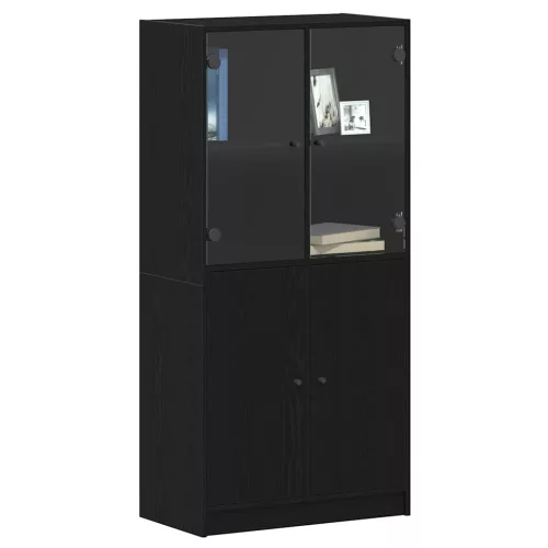 Magasfiú Fekete 68 x 37 x 142 cm Faanyag