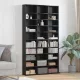 CD szekrény polcokkal Musta tammi 101 x 23 x 177.5 cm Faanyag