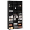 CD szekrény polcokkal Musta tammi 101 x 23 x 177.5 cm Faanyag