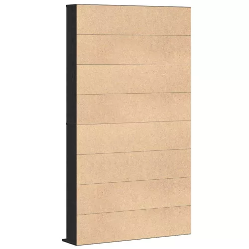 CD szekrény polcokkal Musta tammi 101 x 23 x 177.5 cm Faanyag