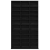 CD szekrény polcokkal Musta tammi 101 x 23 x 177.5 cm Faanyag