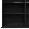 CD szekrény polcokkal Musta tammi 101 x 23 x 177.5 cm Faanyag