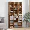 CD szekrény polcokkal Régi fa 101 x 23 x 177.5 cm Faanyag
