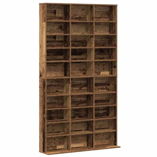 CD szekrény polcokkal Régi fa 101 x 23 x 177.5 cm Faanyag