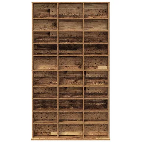 CD szekrény polcokkal Régi fa 101 x 23 x 177.5 cm Faanyag