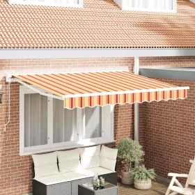 Behúzható napellenző Tarka csíkos 350x200 cm szövet