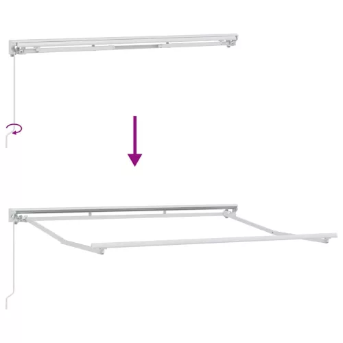 Behúzható napellenző Tarka csíkos 350x200 cm szövet