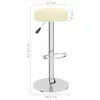 2 db krémszínű szövet bárszék