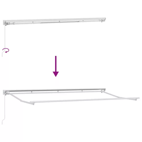 Behúzható napellenző Tarka csíkos 400x200 cm szövet