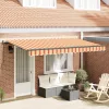Behúzható napellenző Sokszínű 400 x 200 cm Pamut és Alumínium