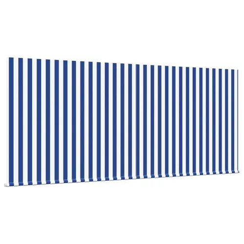 Behúzható napellenző Kék és fehér 300 x 250 cm szövet