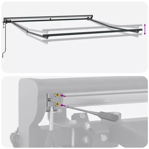Behúzható napellenző Krém 300x250 cm szövet