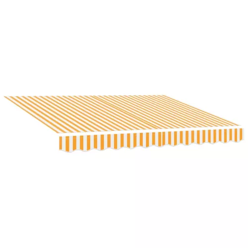 Behúzható napellenző Sárga és Fehér 300x250 cm szövet