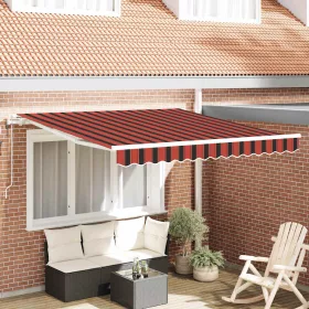 Behúzható napellenző 300 x 250 cm narancssárga és barna