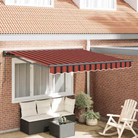 Behúzható napellenző Narancs és Barna 300x250 cm szövet