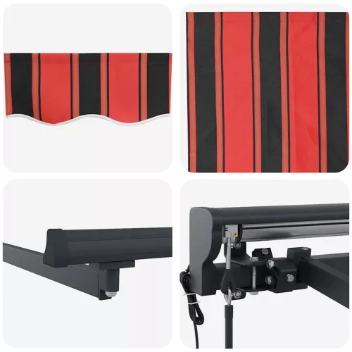 Behúzható napellenző Narancs és Barna 300x250 cm szövet