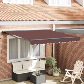 Behúzható napellenző Barna 300x250 cm szövet