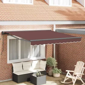 Behúzható napellenző Barna 300x250 cm szövet