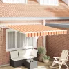 Behúzható napellenző 300 x 250 cm sárga és narancssárga