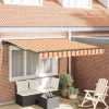 Behúzható napellenző Sárga és narancs 300x250 cm szövet