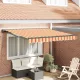 Behúzható napellenző Sárga és narancs 300x250 cm szövet