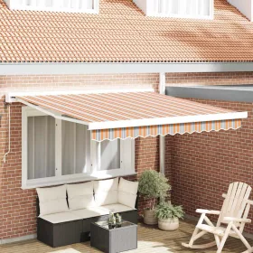   Behúzható napellenző Sokszínű 300 x 250 cm Szövet, Fém
